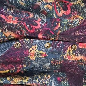 Chico's Floral Women's Jacket - Multicolor Size 0